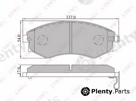  LYNXauto part BD-3607 (BD3607) Brake Pad Set, disc brake