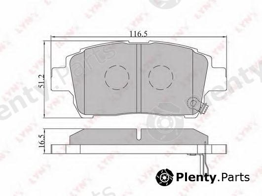  LYNXauto part BD7526 Brake Pad Set, disc brake