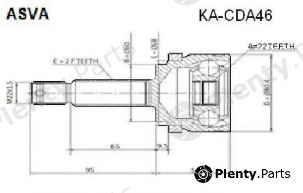  ASVA part KA-CDA46 (KACDA46) Joint Kit, drive shaft