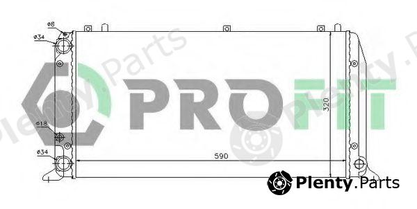  PROFIT part PR0016A2 Radiator, engine cooling