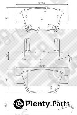  MAPCO part 6833 Brake Pad Set, disc brake