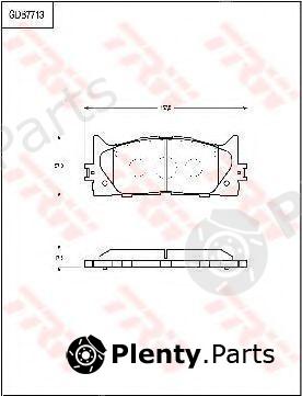  TRW part GDB7713 Brake Pad Set, disc brake