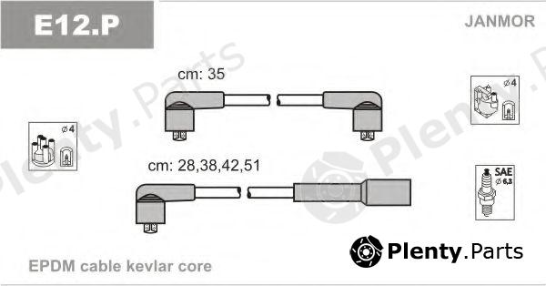  JANMOR part E12.P (E12P) Ignition Cable Kit