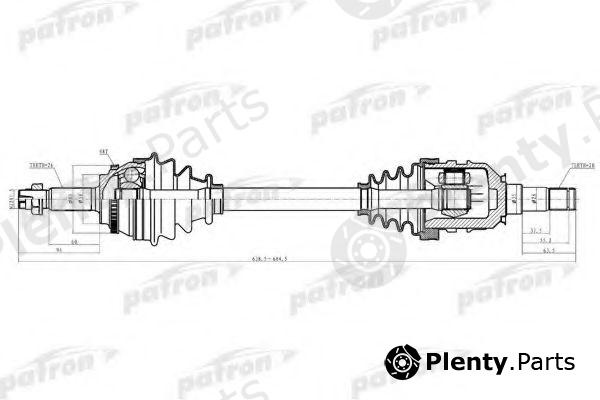  PATRON part PDS6235 Drive Shaft