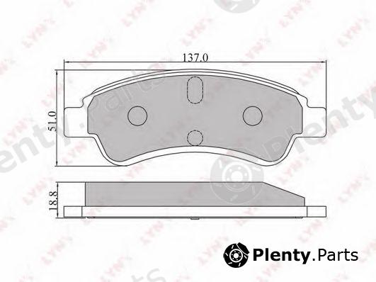  LYNXauto part BD2201 Brake Pad Set, disc brake