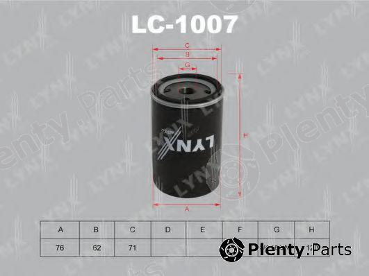  LYNXauto part LC1007 Oil Filter
