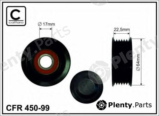  CAFFARO part 450-99 (45099) Deflection/Guide Pulley, v-ribbed belt