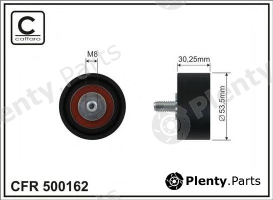  CAFFARO part 500162 Deflection/Guide Pulley, v-ribbed belt