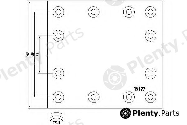  TEXTAR part 1917705 Brake Lining Kit, drum brake