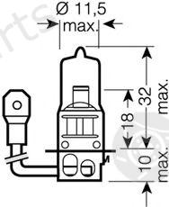  OSRAM part 64156TSP-HCB (64156TSPHCB) Bulb, fog light