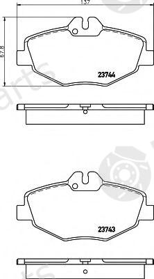  HELLA part 8DB355018-731 (8DB355018731) Brake Pad Set, disc brake