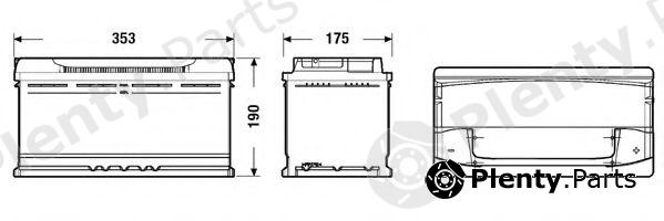  TUDOR part TA1000 Starter Battery