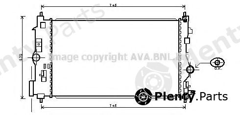  AVA QUALITY COOLING part OLA2488 Radiator, engine cooling
