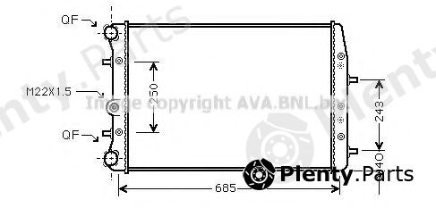  AVA QUALITY COOLING part SAA2008 Radiator, engine cooling