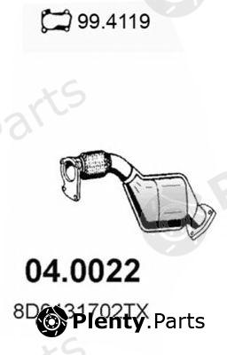  ASSO part 04.0022 (040022) Catalytic Converter