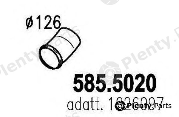 ASSO part 585.5020 (5855020) Exhaust Pipe
