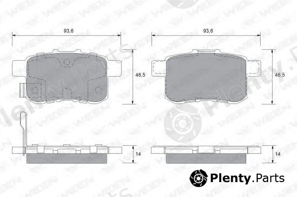  WEEN part 151-2569 (1512569) Brake Pad Set, disc brake