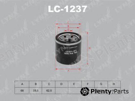 LYNXauto part LC1237 Oil Filter