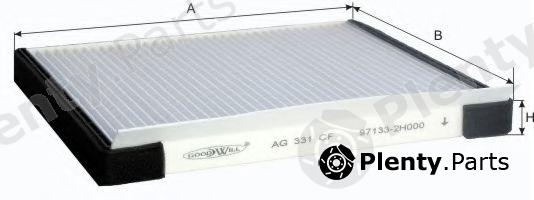  GOODWILL part AG331CF Filter, interior air