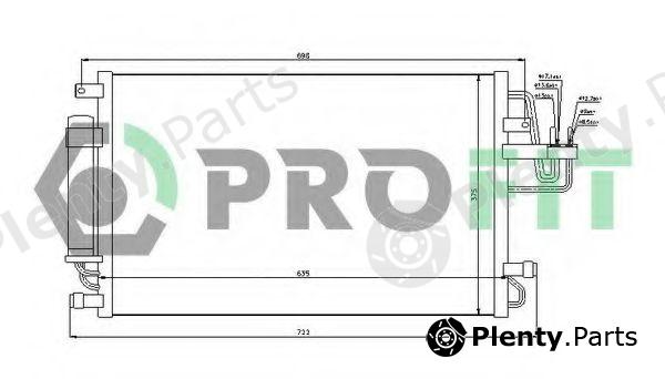  PROFIT part PR1305C1 Condenser, air conditioning