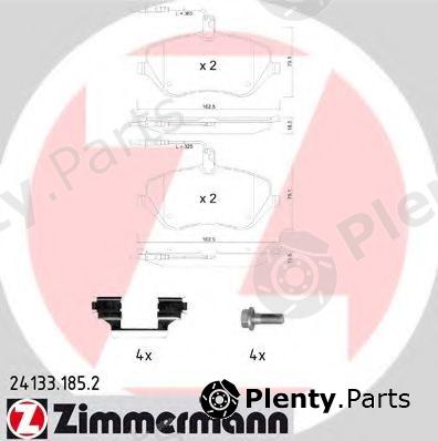  ZIMMERMANN part 24133.185.2 (241331852) Brake Pad Set, disc brake