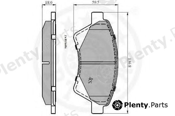 OPTIMAL part 12270 Brake Pad Set, disc brake