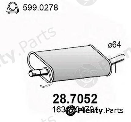  ASSO part 28.7052 (287052) End Silencer