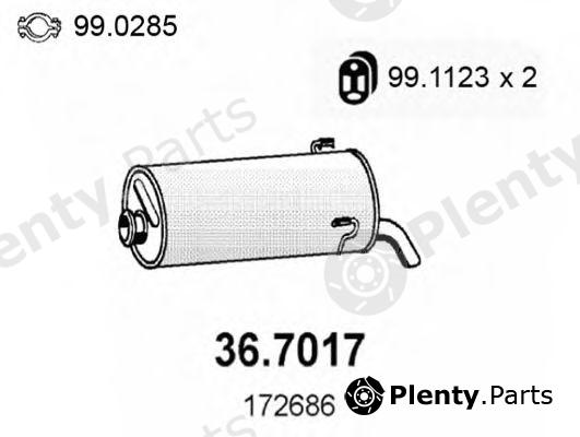  ASSO part 36.7017 (367017) End Silencer