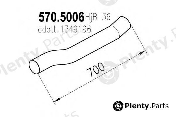  ASSO part 570.5006 (5705006) Exhaust Pipe