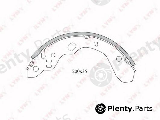  LYNXauto part BS-5104 (BS5104) Brake Shoe Set