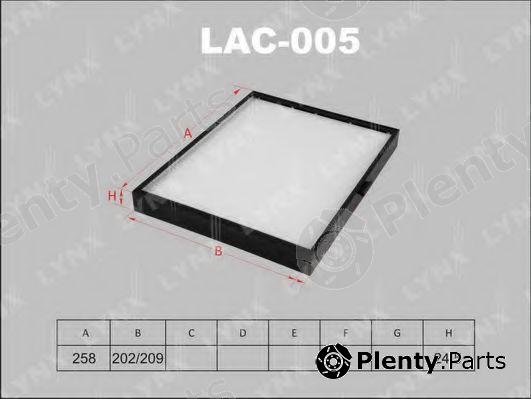  LYNXauto part LAC005 Filter, interior air