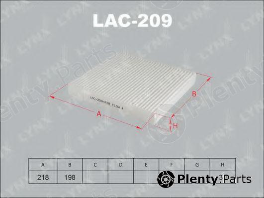  LYNXauto part LAC209 Filter, interior air