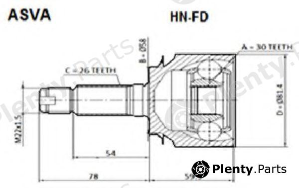  ASVA part HN-FD (HNFD) Joint Kit, drive shaft