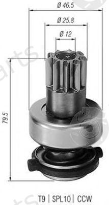  MAGNETI MARELLI part AMB0183 Pinion, starter