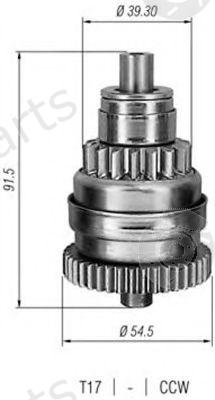  MAGNETI MARELLI part AMB0230 Pinion, starter