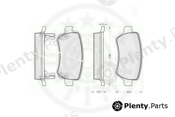  OPTIMAL part 12264 Brake Pad Set, disc brake