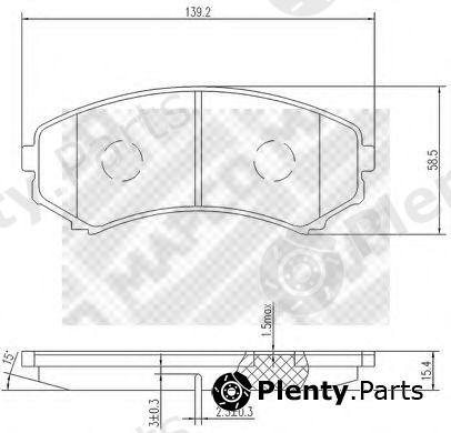  MAPCO part 6785 Brake Pad Set, disc brake