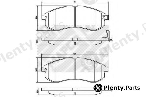  MAPCO part 6888 Brake Pad Set, disc brake