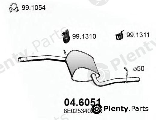  ASSO part 04.6051 (046051) Middle Silencer