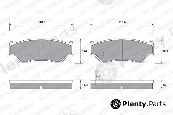  WEEN part 151-1693 (1511693) Brake Pad Set, disc brake