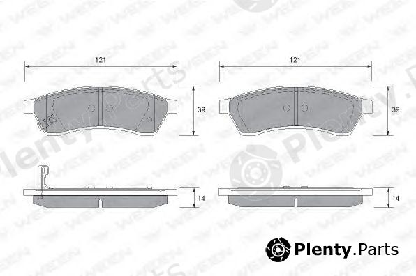  WEEN part 151-2566 (1512566) Brake Pad Set, disc brake
