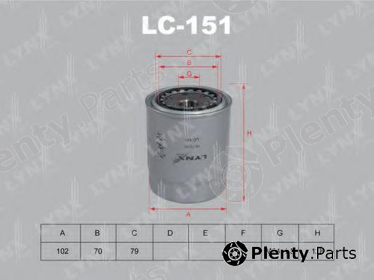  LYNXauto part LC151 Oil Filter