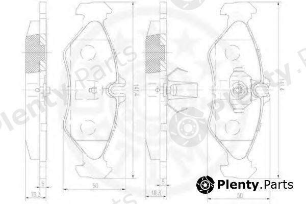  OPTIMAL part 10051 Brake Pad Set, disc brake