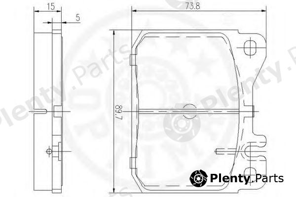  OPTIMAL part 2301 Brake Pad Set, disc brake
