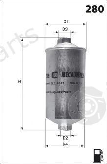  MECAFILTER part ELE3569 Fuel filter