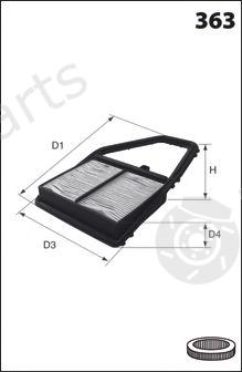  MECAFILTER part ELP9042 Air Filter