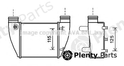  AVA QUALITY COOLING part AI4364 Intercooler, charger