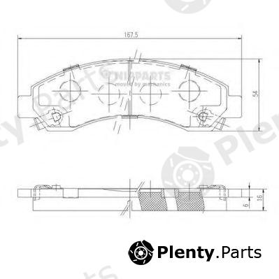  NIPPARTS part N3600801 Brake Pad Set, disc brake