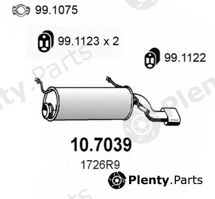  ASSO part 10.7039 (107039) End Silencer
