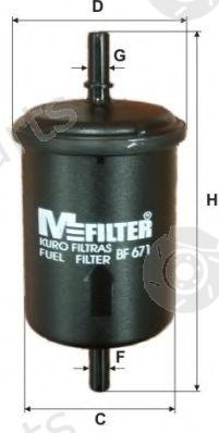  MFILTER part BF671 Fuel filter